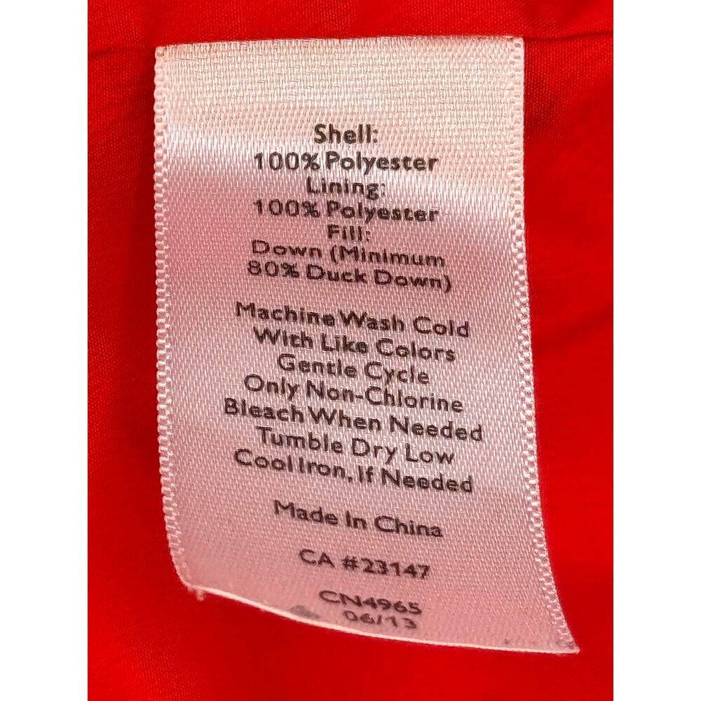 Talbots Womens XS Red Puffer Sleeveless Vest Duck Down Winter Fall Sport Ski - Picture 5 of 5